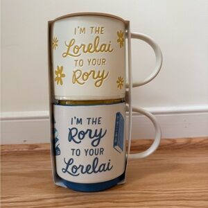 Hallmark Gilmore Girls Stacking Mug Set - Yellow and Blue